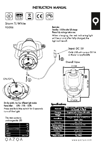 Mode d’emploi Qazqa 95006 Storm Small Lampe