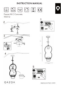 Bruksanvisning Qazqa 95012 Fauna C Lampa