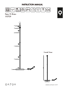 Manual Qazqa 95052 Kaso Candeeiro