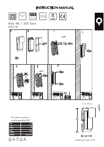 Mode d’emploi Qazqa 95136 Bink 1 Lampe