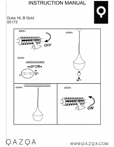 Mode d’emploi Qazqa 95173 Duke B Lampe