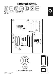 説明書 Qazqa 95261 Rotterdam 1 ランプ