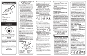 Mode d’emploi Proctor Silex 17135YZ Fer à repasser