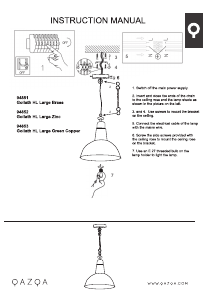 Mode d’emploi Qazqa 95573 Goliath large Lampe