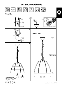 Manual Qazqa 95715 Niro Lamp