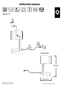 Bruksanvisning Qazqa 95721 Waltz Lampa