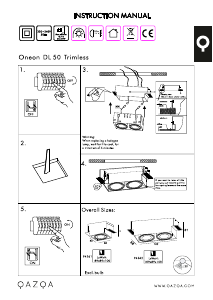 Manual Qazqa 95761 Oneon 2 Candeeiro