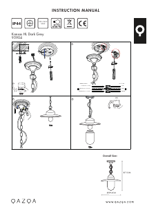 Mode d’emploi Qazqa 95904 Kansas grafiet Lampe