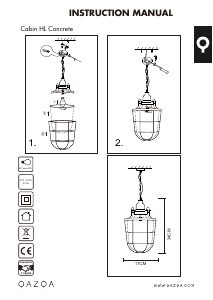 Mode d’emploi Qazqa 96056 Cabin Lampe