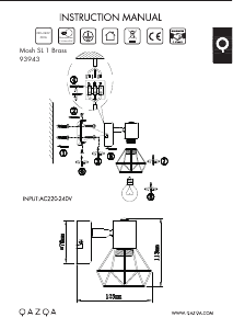 Mode d’emploi Qazqa 96087 Mosh 1 Lampe