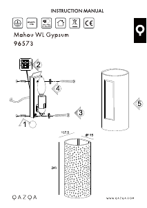 Bruksanvisning Qazqa 96573 Mahou Lampa