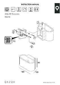 说明书 Qazqa 96576 Arles 灯