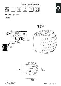 Mode d’emploi Qazqa 96580 Blur Lampe