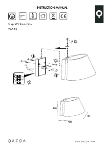 Manual de uso Qazqa 96582 CUp Lámpara