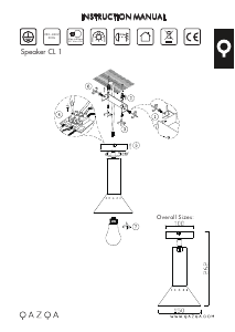 説明書 Qazqa 96604 Speaker ランプ