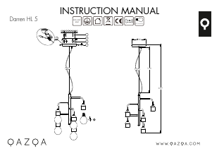 説明書 Qazqa 96626 Darren ランプ