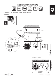 Kasutusjuhend Qazqa 96669 Emado Lamp