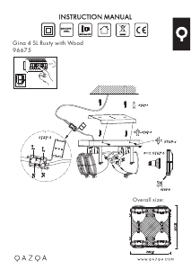 Kasutusjuhend Qazqa 96675 Gina Lamp