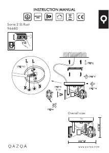 Kasutusjuhend Qazqa 96680 Sorra Lamp