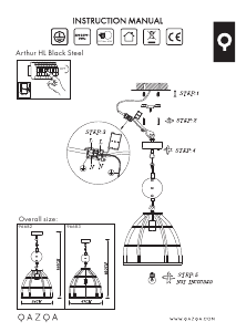 Kasutusjuhend Qazqa 96682 Arthur Lamp