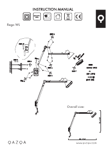 説明書 Qazqa 96686 Rego ランプ