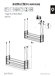 Priručnik Qazqa 96770 Cage Rack Svjetiljka