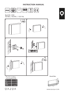 Mode d’emploi Qazqa 96788 Batt Lampe