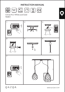 Kasutusjuhend Qazqa 96801 Citrine Lamp