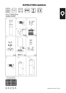 Εγχειρίδιο Qazqa 96886 Imcus Λαμπτήρας