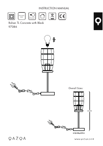 Kasutusjuhend Qazqa 97086 Rohan Lamp