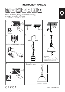 Bruksanvisning Qazqa 97089 Flynn Lampa