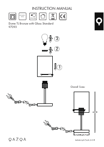 Mode d’emploi Qazqa 97093 Dome Lampe