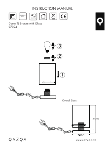 Bruksanvisning Qazqa 97094 Dome Lampa