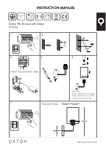 Bruksanvisning Qazqa 97096 Dome Lampa