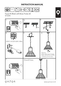 Manual de uso Qazqa 97099 Fausa Lámpara