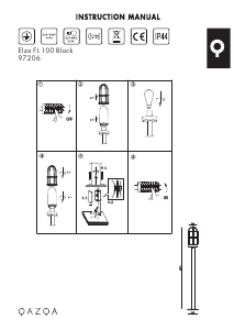 Kasutusjuhend Qazqa 97206 Elza Lamp