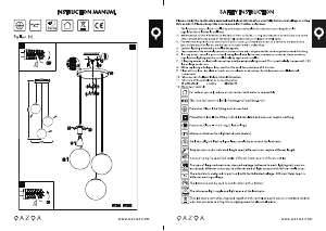 Manual Qazqa 97252 Pallon Candeeiro