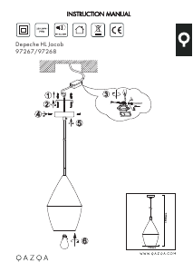 Kasutusjuhend Qazqa 97267 Jacob Lamp