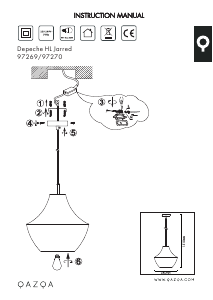 Mode d’emploi Qazqa 97269 Jarred Lampe