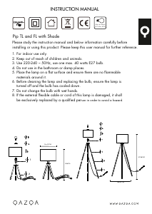 Manual de uso Qazqa 97343 Pip Lámpara