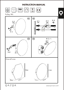 Kullanım kılavuzu Qazqa 97378 Pulley Lamba