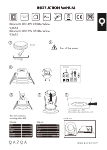 Mode d’emploi Qazqa 97436 Blanca Lampe