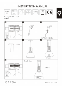 Manuale Qazqa 97460 Industry Rim Lampada