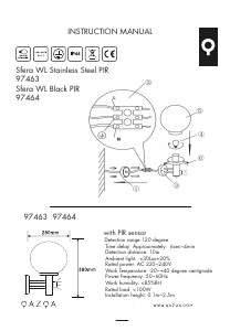 説明書 Qazqa 97463 Sfera ランプ