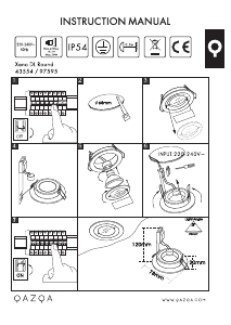 Manual Qazqa 97595 Xena Round Lampă