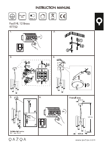 Manual Qazqa 97752 Facil Lampă