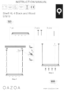 Bruksanvisning Qazqa 97819 Shelf Lampa