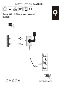 Bruksanvisning Qazqa 97828 Tubs Lampa