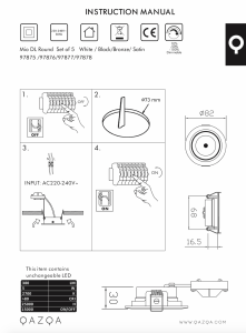 Bruksanvisning Qazqa 97876 Mio Lampa