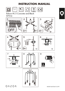 Mode d’emploi Qazqa 97910 Edison Lampe